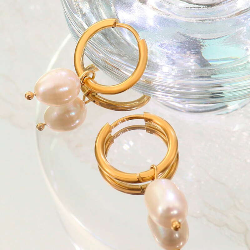 aros perlas chapado 18K 1