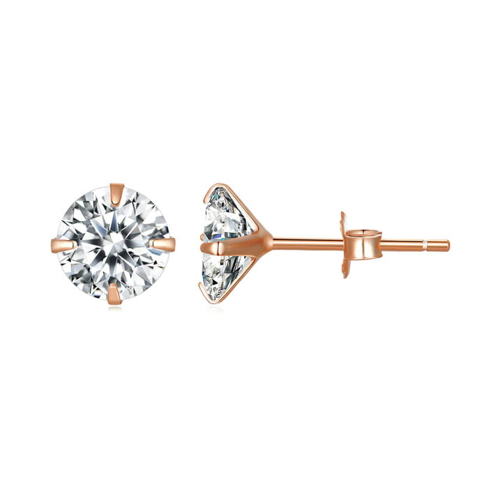 aros oro rosa plata esterlina circonita 3