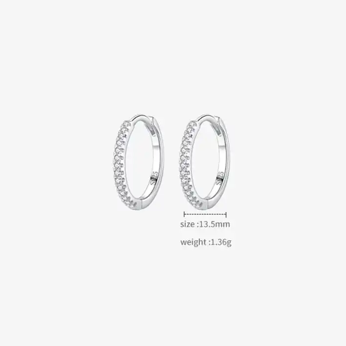 aros plata sterlina 925 circonita 5